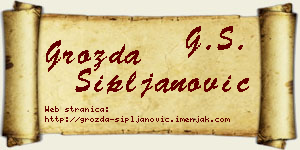 Grozda Sipljanović vizit kartica